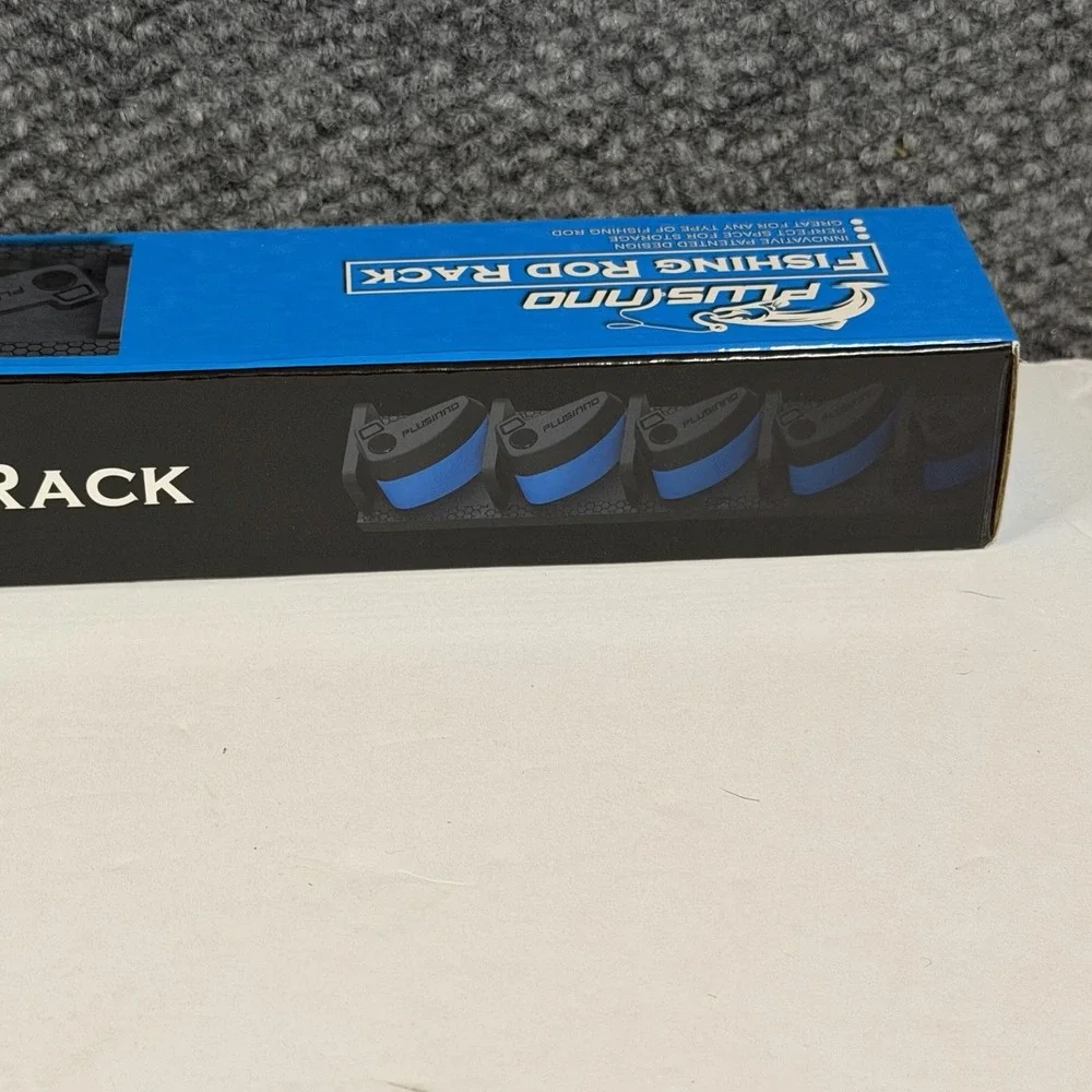 PLUSINNO V9 Fishing Rod Rack  Vertical Wall Mounted Holder for 9 Rods NEW SEALED
